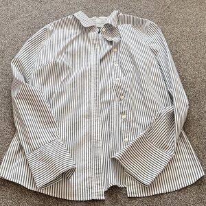 Banana Republic Riley Tailored Fit Striped Button Down Shirt Women’s Size 4